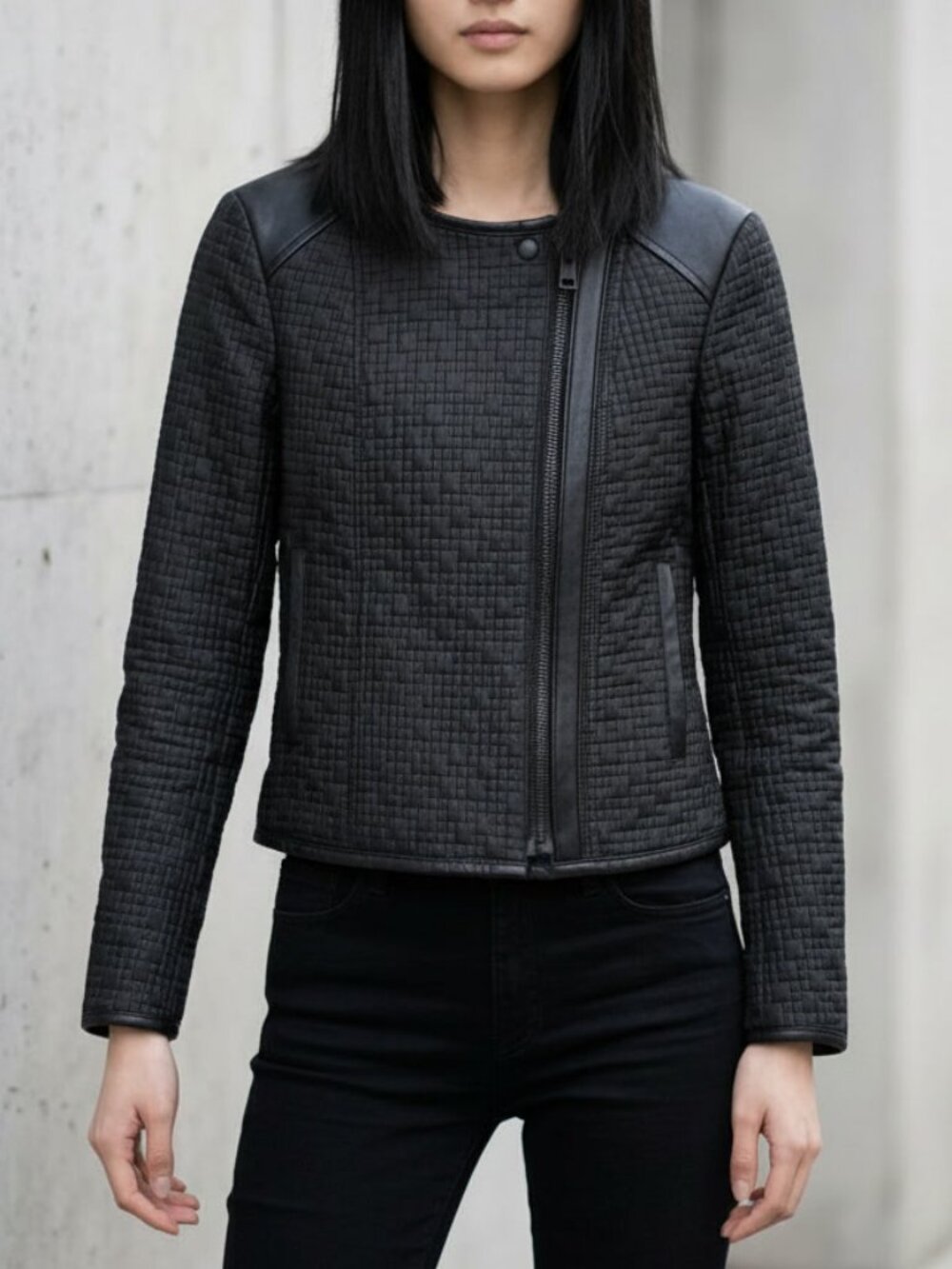 All Saints Francis Jacket Italian Cloth Black Jacket Size US 4